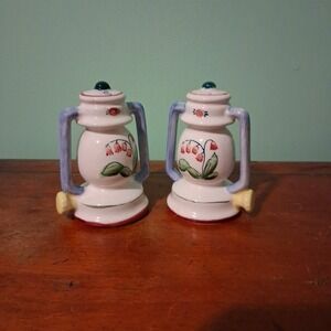 Napco Japan Floral Lantern Salt Pepper Shakers 1950\s  Lily of Valley 1950's